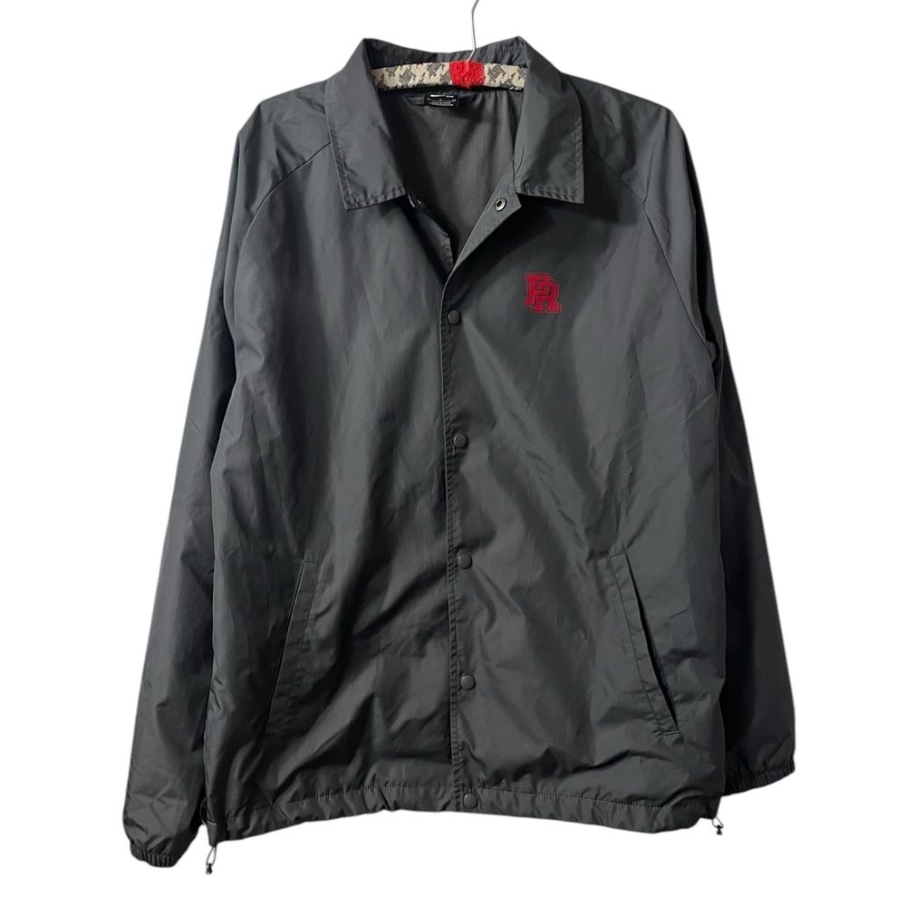 Nike SB Men’s Gray and Red Snap Windbreaker Size Small